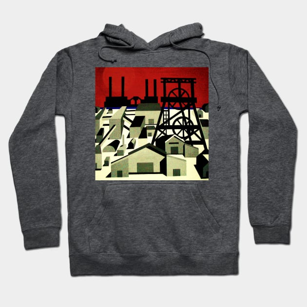 ghost pit with red sun (posterized) Hoodie by paulsummers2014